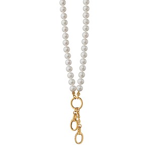 18K  Freshwater Pearl Design Your Own Charm Enhancer Necklace